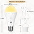 Bulbs 3 Dimmable Bulbs Rechargeable Battery Operated Light for Non-Hardwired Fixtures with Remote and Timer, Color