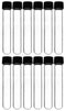 EISCO 12PK 30ml Test Tubes with Bakelite Screw Cap and Rubber Liner, Borosilicate Glass