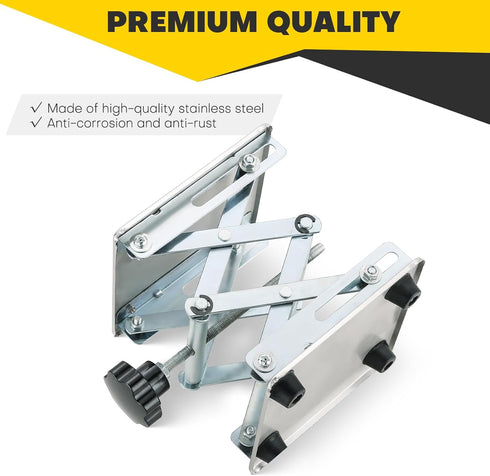 6" x 6" Stainless Steel Lab Jack Scissor Stand Platform, Expandable Lift Height Range 2.9"/75mm to 10"/260mm