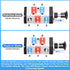 TAILONZ PNEUMATIC 1/4"NPT 5 Way 2 Position Air Hand Lever Operated Valve Manual Control Push-Pull