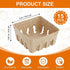 QMNWJMR 15 Pack Natural Pulp Fiber Berry Basket, Small Vented Produce Baskets for Farmers Market Display, Fruit