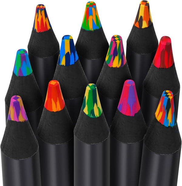 KUCHEY Art Supplies Teen Girl Boys Gifts Trendy Stuff, 12 Colored Rainbow Pencils,