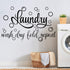 Zonon Bubble Quote Stickers Laundry Room Sign Decals, Wash Dry Fold Repeat Wall Signs, Funny Home Decorations (19.7 x