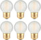 Frosted LED Ceiling Fan Light Bulbs, E26 Base 2700K Soft Warm White, Dimmable 25W Equivalent, 6 Count