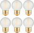 Frosted LED Ceiling Fan Light Bulbs, E26 Base 2700K Soft Warm White, Dimmable 25W Equivalent, 6 Count