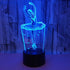 WMH 3D 7 Ballet Dancer Night Light Touch Table Desk Optical Illusion Lamps Color Changing Lights Touch Switch Table
