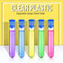 Teenitor 50 Pack Clear Plastic Test Tubes with Blue Caps - 16×100mm for Jewelry & Experiments