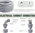 Feotech 1 Inch 5 1 1 FT Non Metallic Liquid-Tight Conduit and Connector Kit - Includes Straight and Angle Fittings