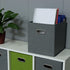 LOXGO 28.6x26.5x2.2cm File Organizer Box Storage Filing Folder Storage Filing for Desk with Lid with Hanging Folders