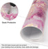 QIYI Large Mouse Pad, Cute Pink PU Leather Desk Mat, Rose Gold Marble Protector for Gaming, 31.5" x 15.7"