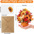 Afniimyapt 5 Set 3D 3D Autumn Harvest Bouquet Pop Up Cards Paper Flower Bouquet Pumpkin Popup Greeting Card with Blank