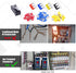 Glarks 70Pcs Terminal Block Set - 5Pcs 3 Positions Dual Row Screw Terminals + 60Pcs Insulated Fork Wire Connector