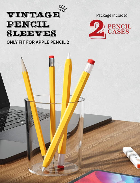 AFOOYO 2 Pack 2nd Silicone Pencil Case Compatible with Apple Pencil Generation Only,Case Cover Sleeve Accessories