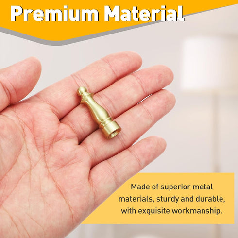 1.5" 1/4-27 uxcell Tall Lamp Finials Copper, Thread Lamp Cap Knob Decoration Screw Cap Nuts with Cleaning Cloth