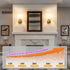 Set 2, 10000mAh Dimmable Battery Operated Wall Sconces of Rechargeable Wall Lights with Remote, RGB LED Sconce Lighting