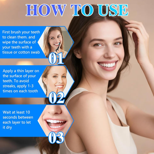 Generic 2PCS Tooth Polish, Instant Tooth Paint, Gentle & Safe Formula, Simple & Portable White Paint, Enhance Tooth