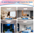 2 12 Inch ANGSYLTH Pcs Fluorescent Light Covers - Round Covers for Ceiling Lights, Home Velcro Light Filters