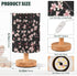 ALAZA Bedside Table Lamp for Bedroom Pink Cherry Blossoms Nightstand LED Light Lamps with USB Port Linen Fabric Shade
