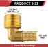 EFIELD Pex 1/2"x 1/2" Male Threaded NPT Elbow Barb Crimp Brass Fittings (Pack of 5) (PEX1807096-5PCS)