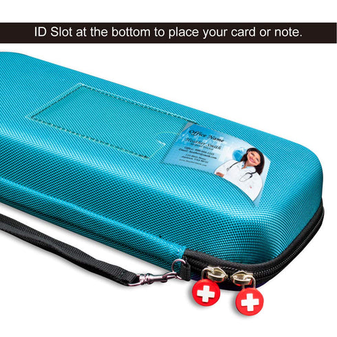 Hard Stethoscope Case, Large Carrying Case with ID Slot, Compatible with 3M Littmann/ADC/Omron/MDF Stethoscope
