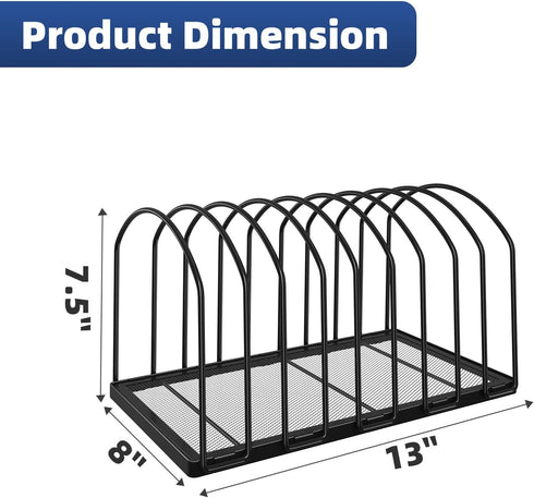 Simple Trending 9 Section Metal File Sorter Organizer for Desk, Home Office, Black