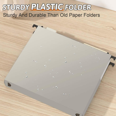 Plastic Extra Capacity Hanging File Folder, 12 Pack, Letter Size, Reinforced Hang Folders, Heavy Duty 2 Inch Expansion