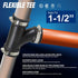 Supply Giant 6I78 Flexible Tee Coupling, Black, 1.9" Inner Diameter for 1-1/2" Nominal Pipe with Stainless Steel Clamps
