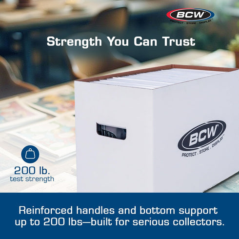 BCW Magazine/Document Storage Box, Durable Cardboard Filing Box, 1-Pack