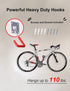 HAISHINE Garage Hooks, Adjustable Heavy-Duty Utility Hooks for Wall Storage, Stainless Steel with Anti-Slip Coating