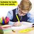 Thenshop 200 Pcs Yellow Highlighters Bulk, Pocket Style Gel Highlighter for Bible, No Bleed Thin Highlighters for Adults