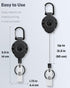 Uniclife Retractable Keychain - Heavy Duty Badge Holder with Strong ABS Casing and 31.5 Inch Steel Wire Rope