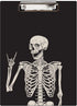 Britimes Decorative Clipboard Hardboard Wood Nursing Clip Board for Standard A4 Letter Size, Funny Skull Skeleton 12.6"