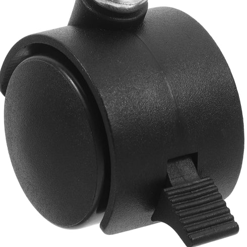 4pcs 1-inch Artibetter Pu Small Swivel Caster Wheels with Locking Brakes for Furniture and Cart Wheel Replacement