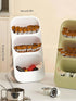 Cheeskteo Counter Modern Grey Tea Bag Storage Box Multi Compartment Coffee Capsule and Instant Milk Tea Organizer