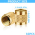 50Pcs 1/4 Flare Cap, Easy Installation Refrigerant Caps for HVAC Valve, Brass O Ring Seal Schrader Valve Caps
