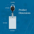 Will Well 2-Pack ID Badge Holders with Clip and Keyring, Vertical Clear Plastic Sleeves, 2.52" x 3.58", Black Reels