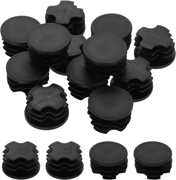uxcell 24Pcs 1-1/4"(31.8mm) Plastic Hole Plug, Round Tubing Inserts, Furniture End Cap