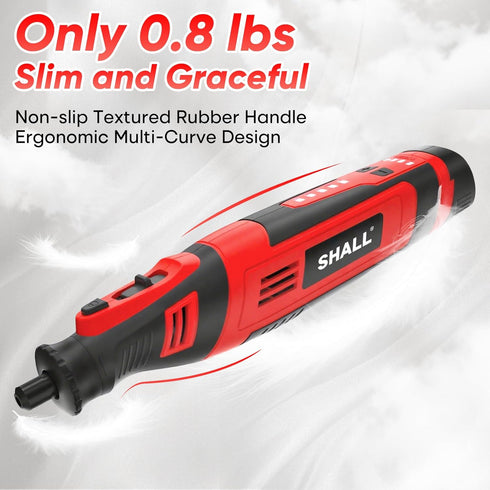 8V 2.5 122 5-Speed SHALL Cordless Rotary Tool Kit, Lightweight Ah Battery Rechargeable Dog Nail Grinder w/ Accessories
