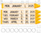 Yewfold Crayon Flip Calendar for Classroom with Adjustable HolderFlip Calendar with 54 Date