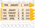 Yewfold Crayon Flip Calendar for Classroom with Adjustable HolderFlip Calendar with 54 Date
