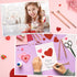 Chinco 12 Pieces Heart Shaped Pens, Black Ink Retractable Metal Decorative Cute Pens for Women, Birthday Gifts (Rose