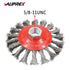 5 Pack 4 Inch Twist Knotted Wire Wheel Brush for Angle Grinder, 5/8 Inch-11 Threaded Arbor, Heavy-Duty Conditioning