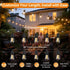 Adirxon 60FT 2-Pack Dimmable S14 Bulbs IP44 Pack Total LED Outdoor String Lights Extendable Weatherproof Shatterproof