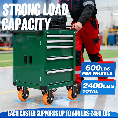 4 Inch Set 4, 2400LB, Caster Wheels, Caster of Dual Locking PU Casters Swivel Casters for Furniture, Workbench & Tool