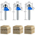 Roundover Edging Router Bit Set, 1/4 Inch Shank Carbide Bits for Woodworking Milling Tools