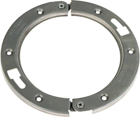 The Clam 2-Piece Toilet Flange Repair Kit, Fits 4" Drain Pipe, Easy Install, Corrosion Resistant Stainless Steel