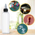 32 Pack 4oz Boston Dispensing Bottles, Empty Round LDPE Plastic Squeeze Dropper Bottles with Twist Top Cap