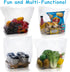 100 4-Cup 9"L 17"H Packaging DEAYOU PCS Large Handle Drinking Poly Bag, Clear Cup Carrier for Coffee Tray, x Plastic