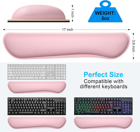 Dapesuom Enlarge Keyboard Wrist Rest, Cute Memory Foam Keyboard Wrist Cushion for Computer Desk Mats Support, Typing