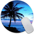 Tropical Paradise Ocean Beach Scene Mouse Pad, Anti-Slip Rubber Round Mat for Working and Gaming